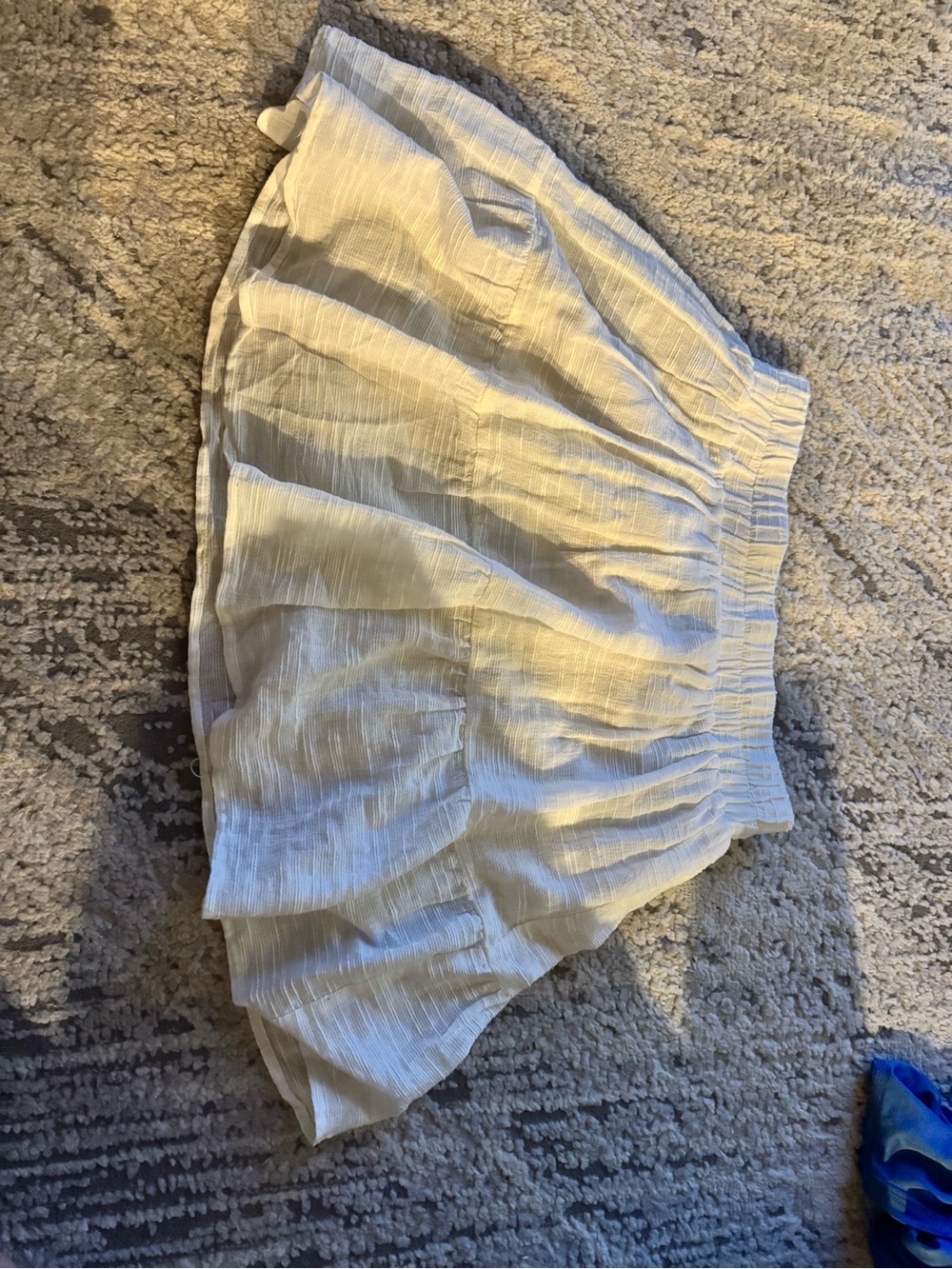 Lush Off-White Ruffle Hem Skort